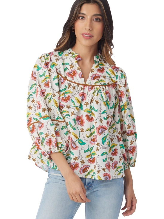 CROSBY by Mollie Burch Tops - 🌸‎ CROSBY by Mollie Burch Rosie Top – Woodcut Floral Print Size Small